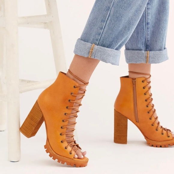 Free People X Jeffrey Campbell | Palermo Heels Size 7 Leather - Picture 3 of 17